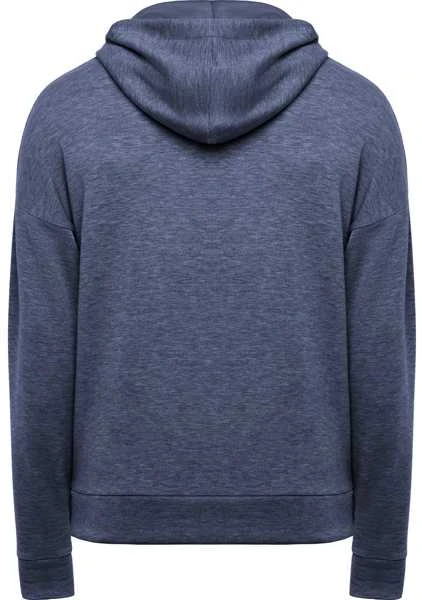 Roly Unisex džemperis su gobtuvu iš lengvo audinio MANASLU Heather denim