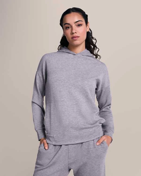 Roly Unisex džemperis su gobtuvu iš lengvo audinio MANASLU Heather pilkas