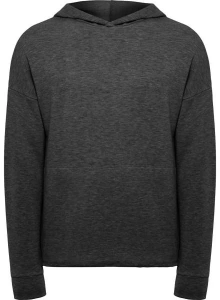 Roly Unisex džemperis su gobtuvu iš lengvo audinio MANASLU Heather juodas