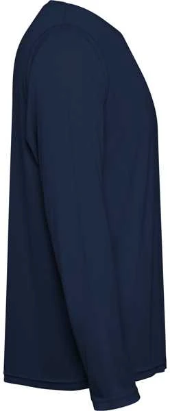 Roly Unisex ilgarankoviai techniniai marškinėliai ESTORIL L/S Tamsiai mėlyna