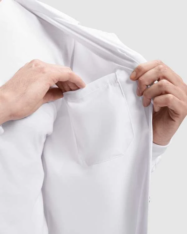 Roly Unisex ilgarankovis chalatas MEDERI Balta