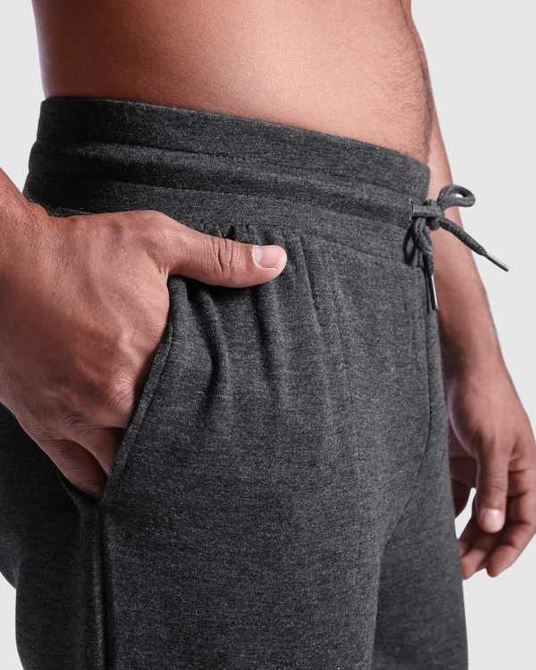 Roly Unisex ilgos kelnės su rankogaliais ant klešnių IRIA Heather juodas