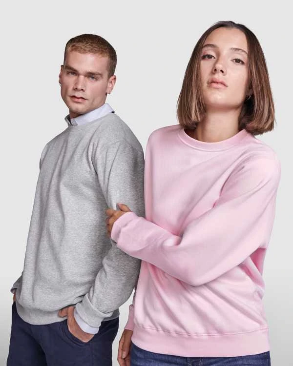 Roly Unisex megztinis iš ekologiškos šukuotos medvilnės ir perdirbto poliesterio BATIAN Heather pilkas