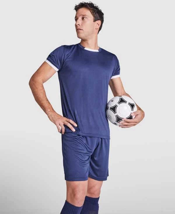 Roly Unisex sportinis komplektas: 2 marškiniai + šortai RACING Fukšijos / tamsi mėlyna