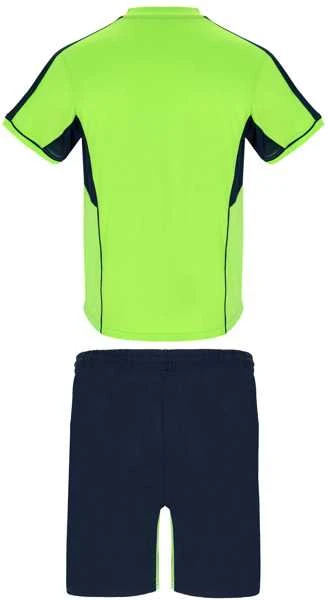 Roly Unisex sportinis komplektas iš trijų audinių derinio BOCA Fluoro žalia / tamsi mėlyna