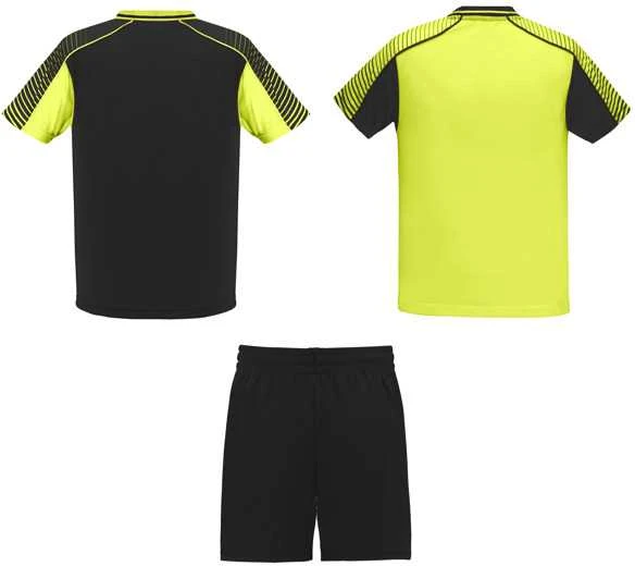 Roly Unisex sportinis komplektas, kurį sudaro 2 marškinėliai + 1 pora šortų JUVE Fluoro geltona/juoda