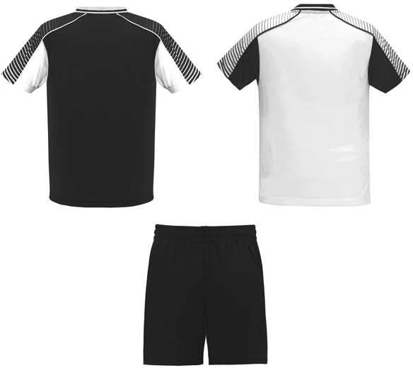 Roly Unisex sportinis komplektas, kurį sudaro 2 marškinėliai + 1 pora šortų JUVE Balta/juoda