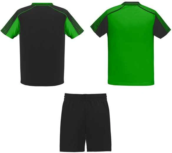Roly Unisex sportinis komplektas, kurį sudaro 2 marškinėliai + 1 pora šortų JUVE Paparčio žalia/juoda