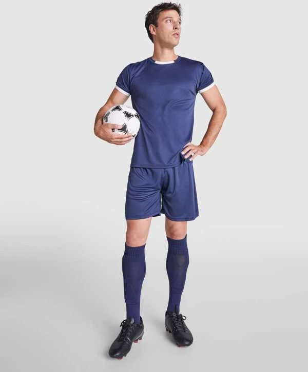 Roly Unisex sportinis komplektas, kurį sudaro 2 marškinėliai + 1 pora šortų RACING Žalioji/juoda