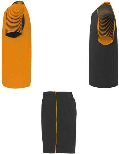 Roly Unisex sportinis komplektas, kurį sudaro 2 marškinėliai + 1 pora šortų JUVE Oranžinė/juoda