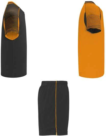 Roly Unisex sportinis komplektas, kurį sudaro 2 marškinėliai + 1 pora šortų JUVE Oranžinė/juoda