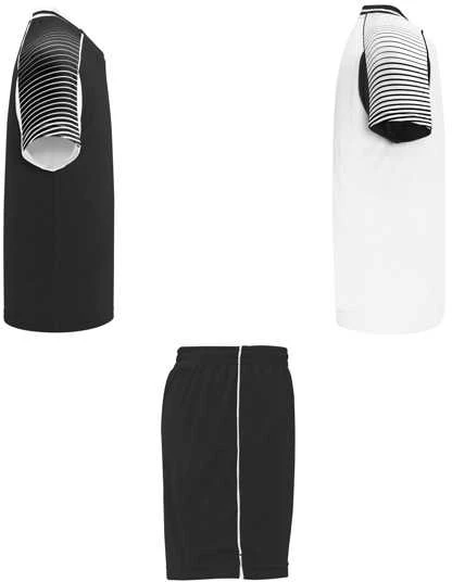 Roly Unisex sportinis komplektas, kurį sudaro 2 marškinėliai + 1 pora šortų JUVE Balta/juoda
