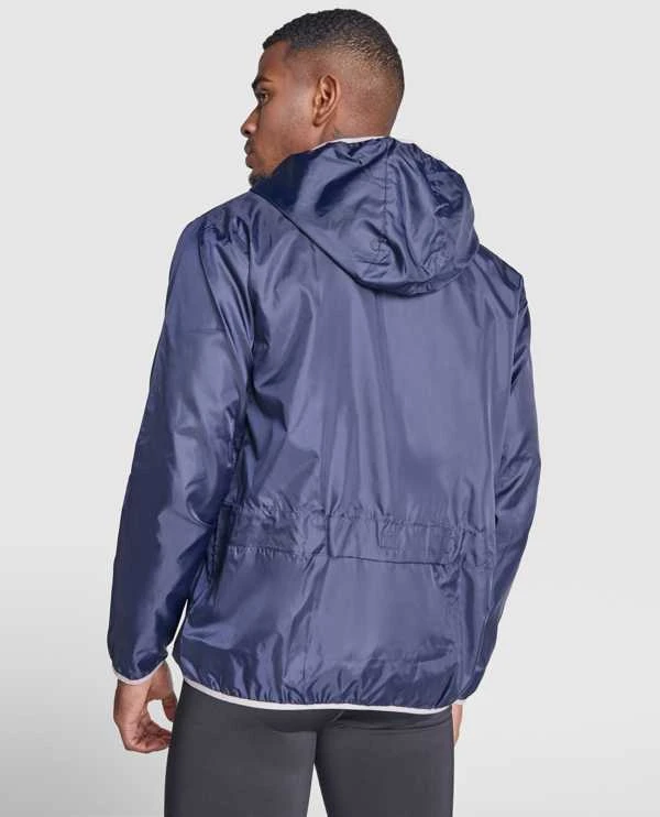 Roly Unisex vėjo striukė su gobtuvu ANGELO Juoda