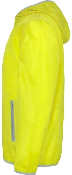 Roly Unisex vėjo striukė su gobtuvu ANGELO Fluoro geltona