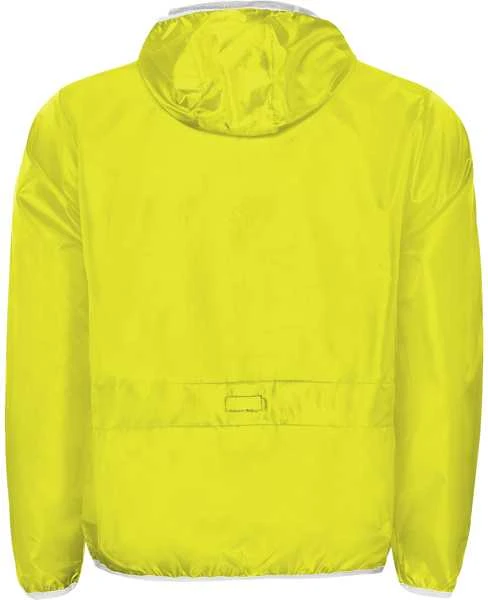 Roly Unisex vėjo striukė su gobtuvu ANGELO Fluoro geltona