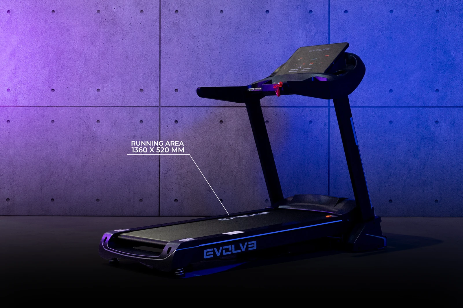Evolve bėgimo takelis su LCD ekranu aprašymas - Prekės nuotrauka