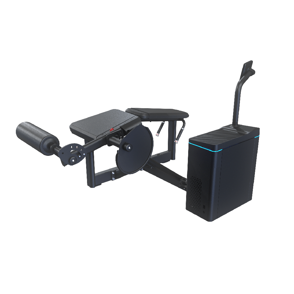 „Evolve Digital“ „Strength Series“ treniruoklis su reguliuojamu svoriu, skirtas kojų raumenų lenkiamajam pratimui gulint (DS-418)