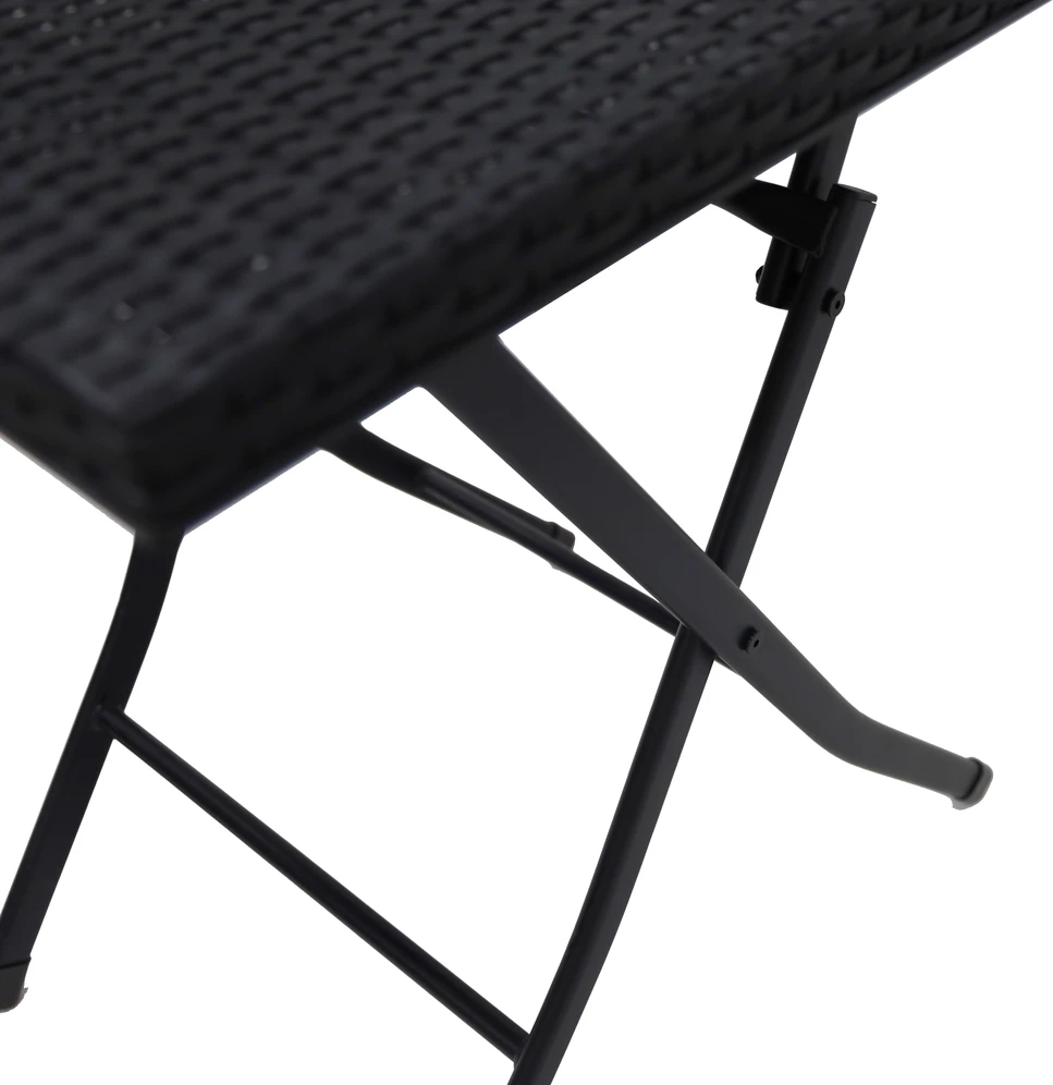 Lauko baldų komplektas Rattan Style Folding SDCZ01, Juodas