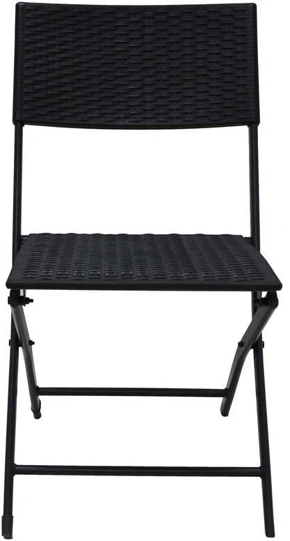 Lauko baldų komplektas Rattan Style Folding SDCZ01, Juodas
