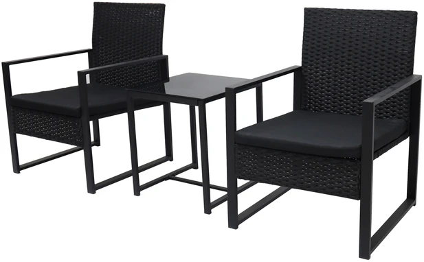 Lauko baldų komplektas Garden Rattan Furniture Set AJ-R07, Juodas