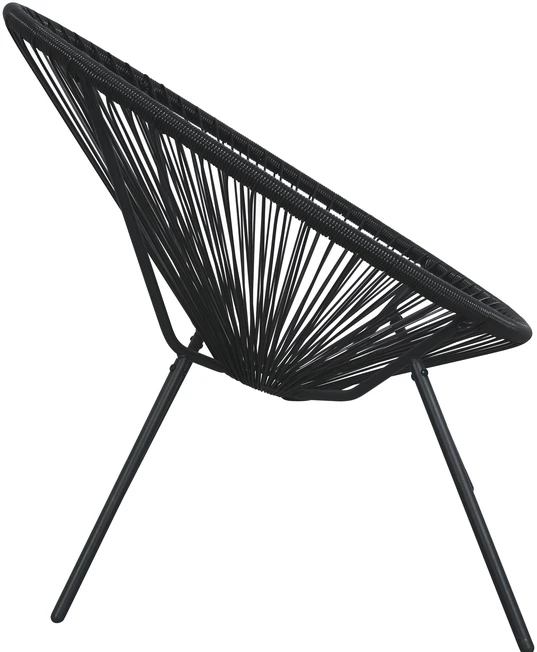 Lauko baldų komplektas Egg Chair (set of 3) SD-0144, Juodas