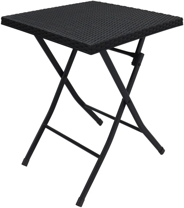 Lauko baldų komplektas Rattan Style Folding SDCZ01, Juodas