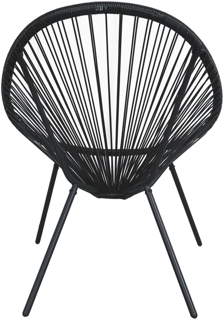 Lauko baldų komplektas Egg Chair (set of 3) SD-0144, Juodas