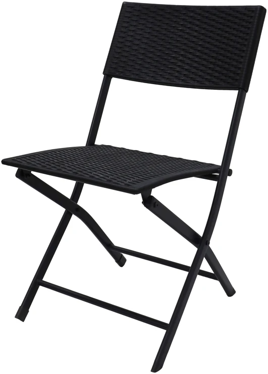 Lauko baldų komplektas Rattan Style Folding SDCZ01, Juodas