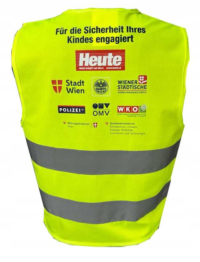 Atšvaitinė liemenė raudona M/L su spauda