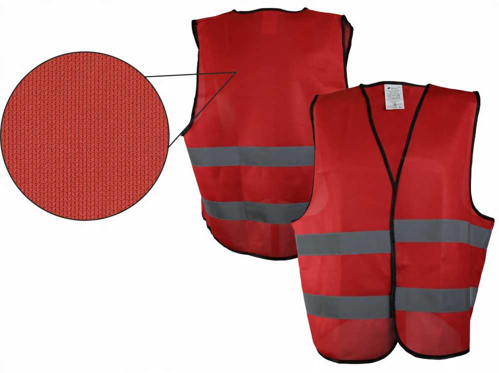Atšvaitinė liemenė raudona M/L su spauda