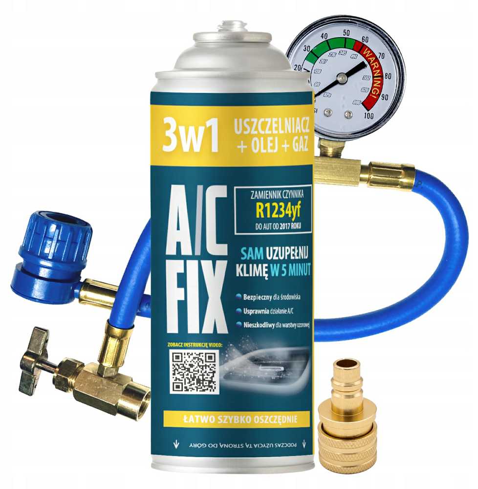 FIXFY 3in1 Ersatzgas R1234YF - Klimaanlage - AC Dose Für