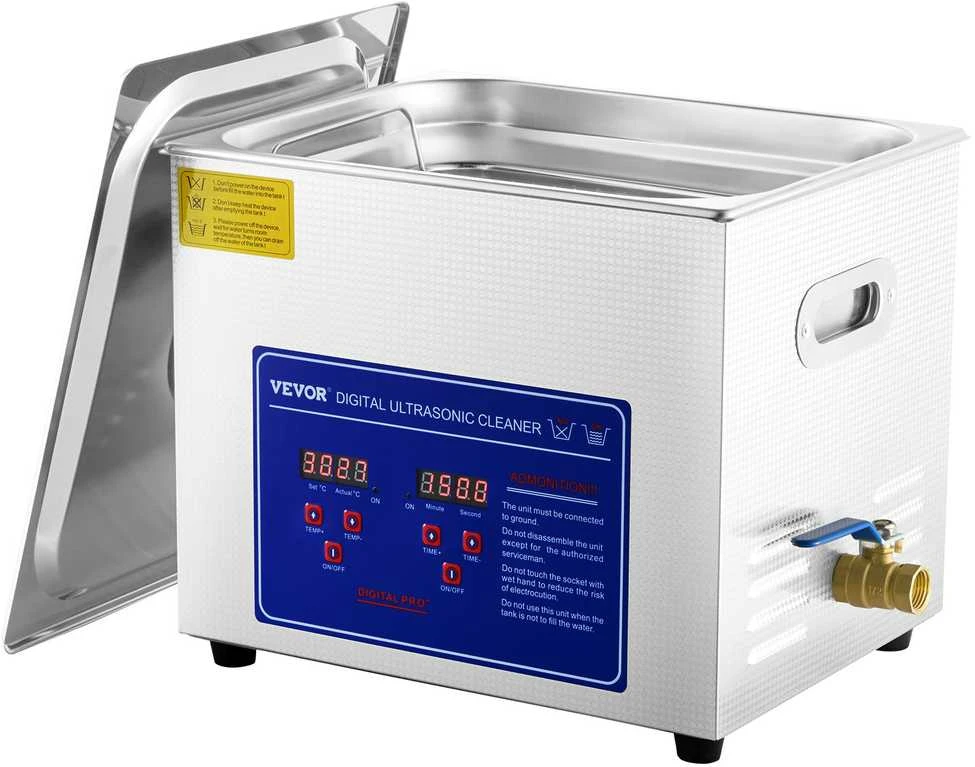 VEVOR 10 l ultragarsinis valymo aparatas nerūdijantis plienas