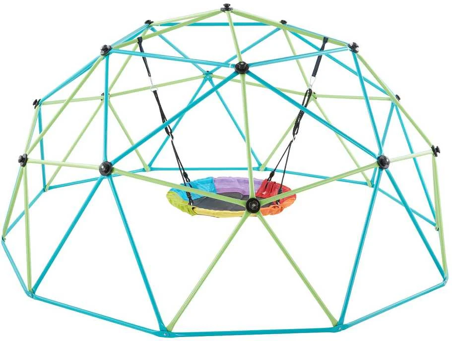 VEVOR 10 pėdų geometrinė laipiojimo kupolas su sūpynėmis