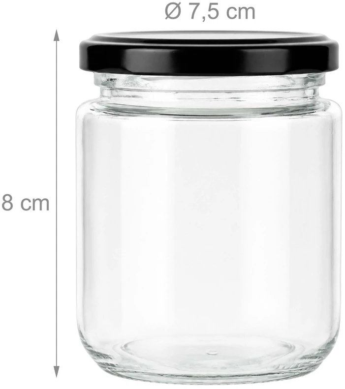 Relaxdays 10 uogienės stiklainių rinkinys, 200 ml