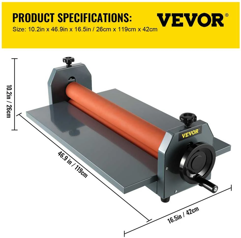 VEVOR 1000 mm rankinis šaltos ritininės laminatorius