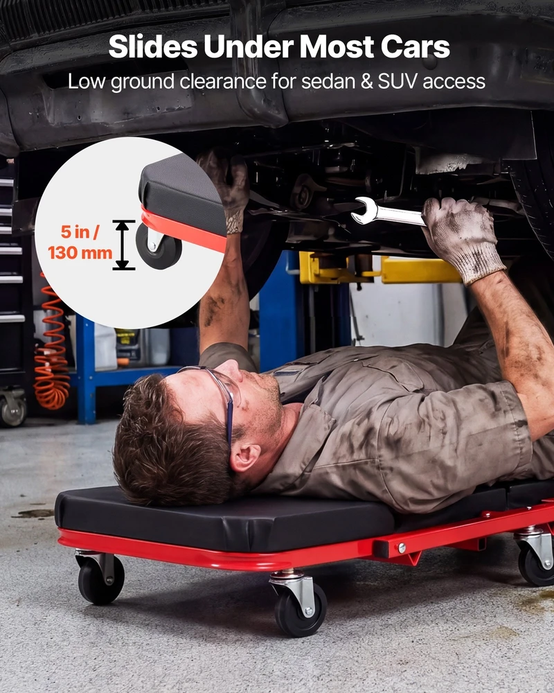 VEVOR 1010 mm sulankstomas mechaniko gultas 2-in-1
