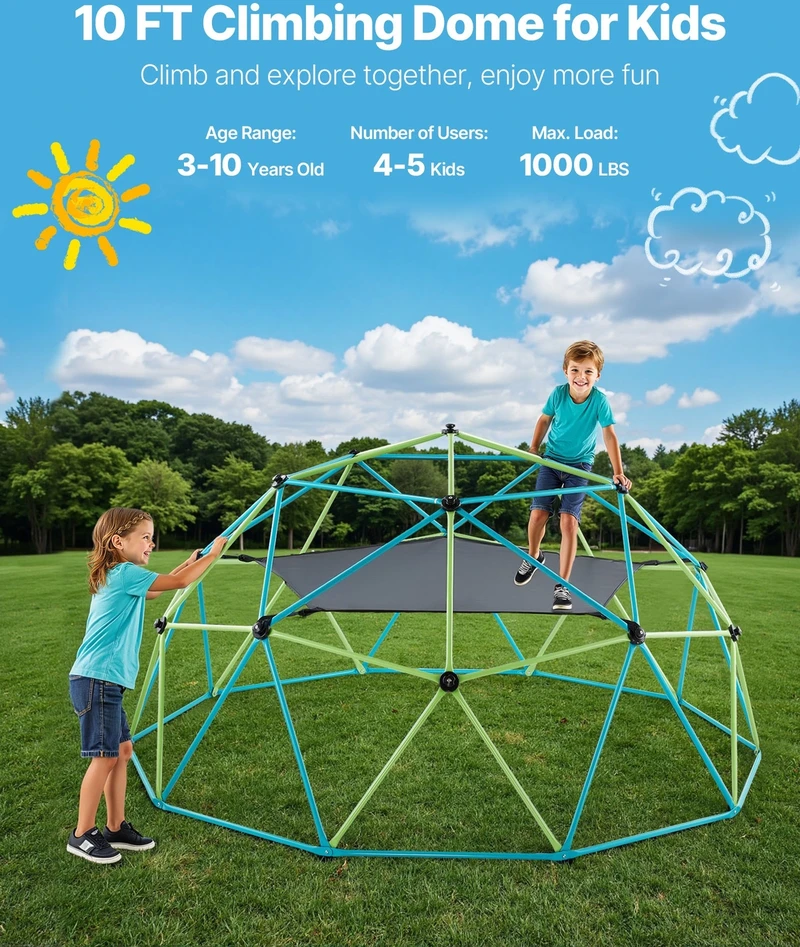 VEVOR 10FT laipiojimo kupolas su sūpynėmis ir hamaku