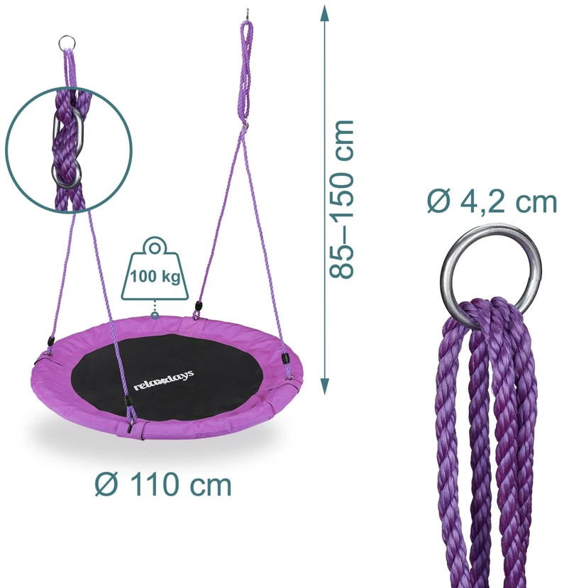 Relaxdays 110 cm lizdinės sūpynės