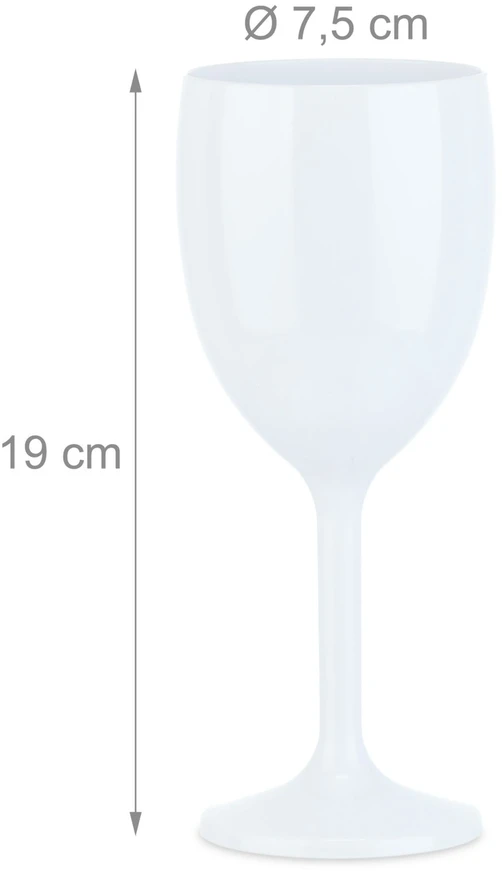 Relaxdays 12 plastikinių vyno taurių rinkinys 250 ml
