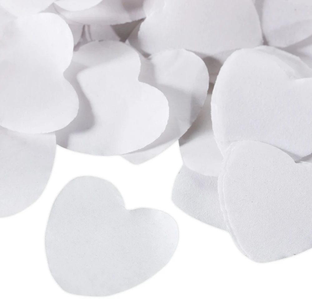 Relaxdays 12 vnt. vakarėlio konfeti patrankėlių „Baltas Hearts“ 40 cm