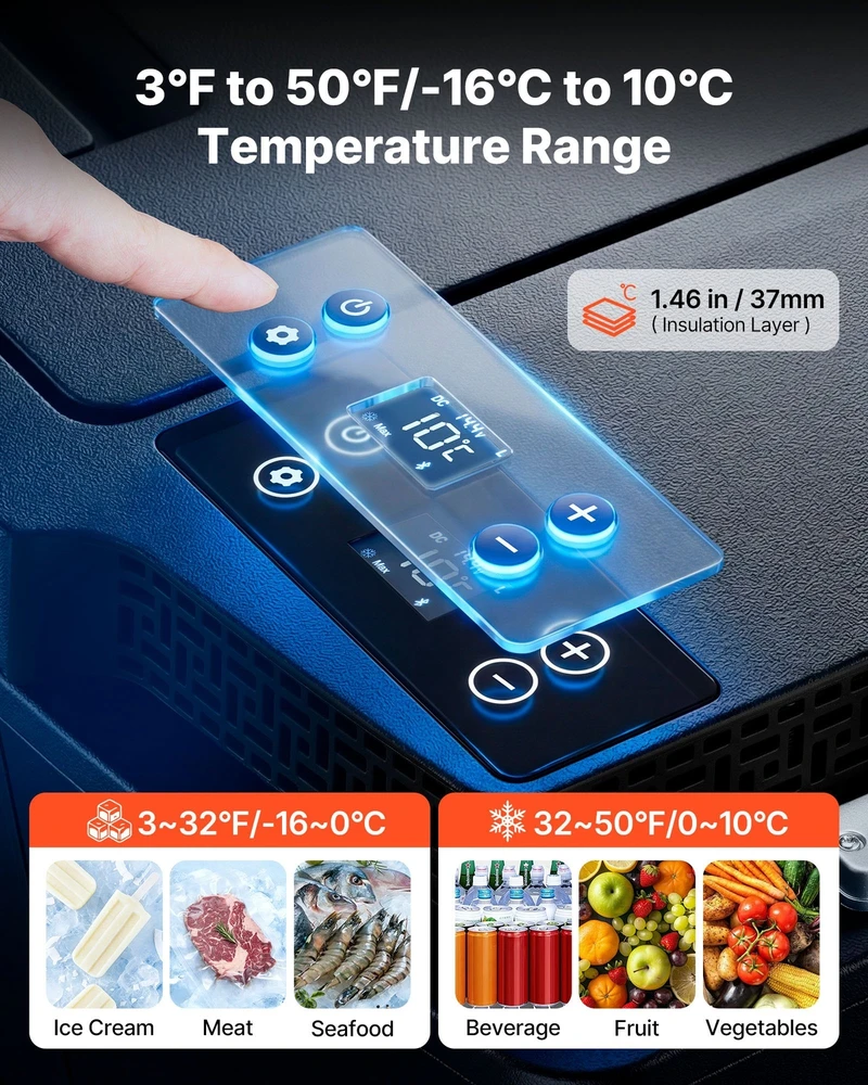 VEVOR 12 voltų šaldytuvas, 20l, Tesla Model 3