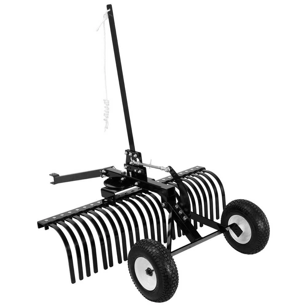 VEVOR 122 cm žemės paviršiaus grėblys vilkimui už traktoriaus
