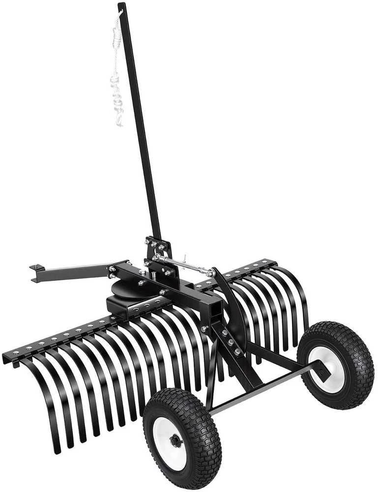 VEVOR 122 cm žemės paviršiaus grėblys vilkimui už traktoriaus