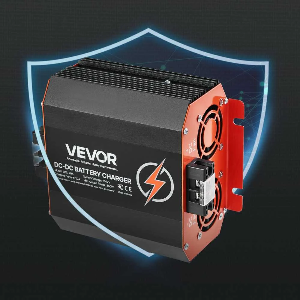 VEVOR 12V 20A nuolatinės srovės akumuliatorių įkroviklis