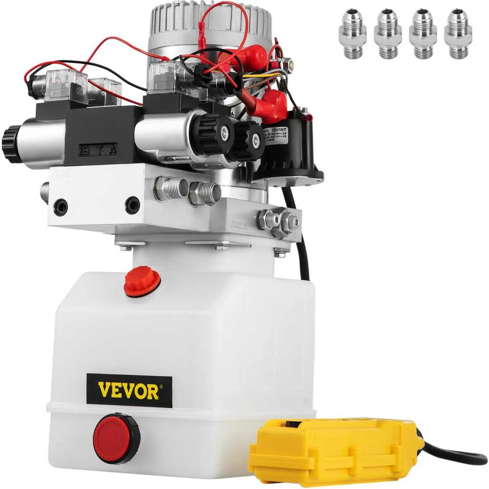 VEVOR 12V 4,5L dviveiksmis hidraulinis agregatas