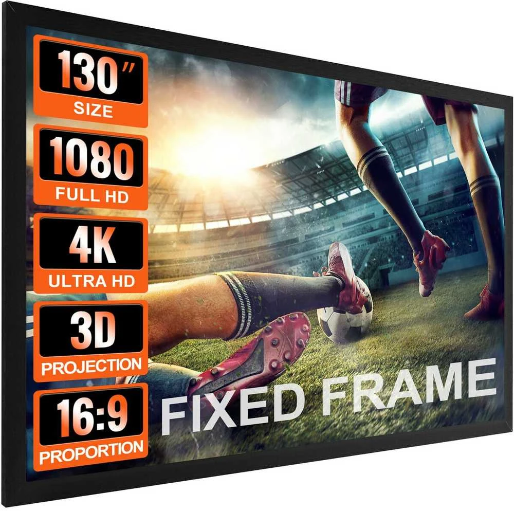 VEVOR 130 colių 16:9 projekcijos ekranas 4K HDTV