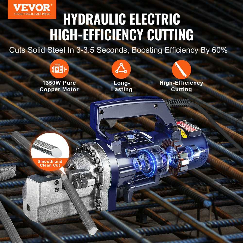 VEVOR 1350W elektrinis hidraulinis armatūros pjaustytuvas