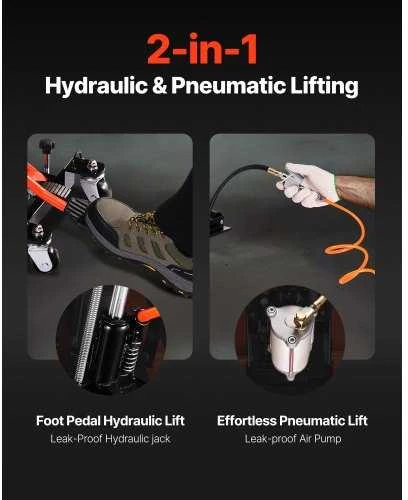 VEVOR 1500 kg hidraulinis ir pneumatinis motociklo keltuvas