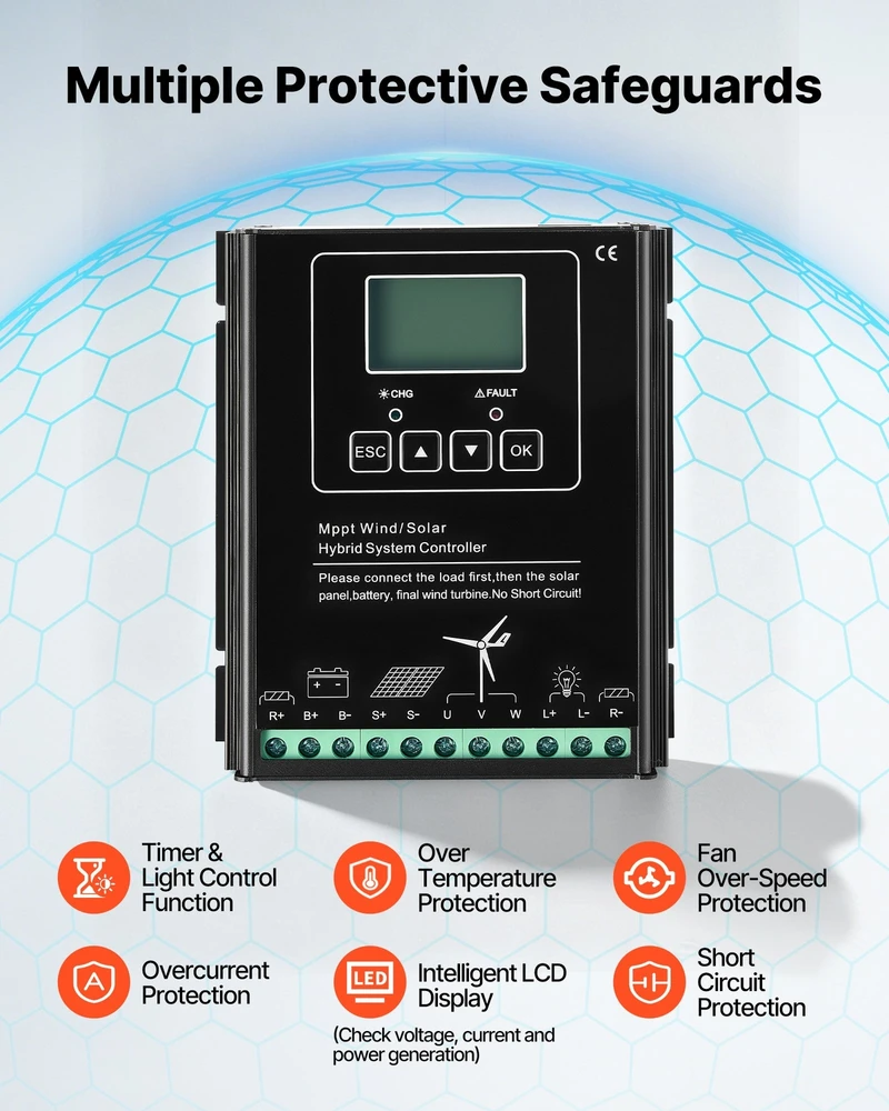 VEVOR 1500W 24V vėjo turbinos generatorius