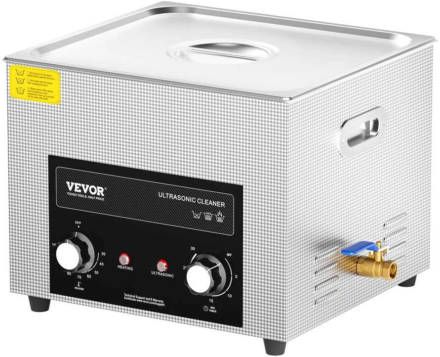 VEVOR 15L ultragarso valiklis su kaitinimu ir laiko nustatymu